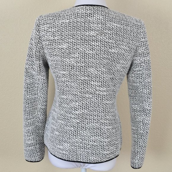 Calvin Klein Textured Piped Open Front Blazer 4 - Picture 4 of 7